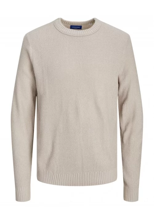 Ανδρικό  Πουλόβερ Πλεκτό Jorrib Knit Crew Neck  Jack & Jones 12241216 Μπεζ