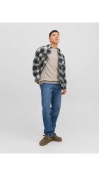 Ανδρικό  Πουλόβερ Πλεκτό Jorrib Knit Crew Neck  Jack & Jones 12241216 Μπεζ