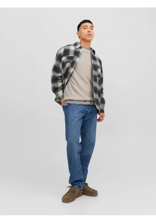 Ανδρικό  Πουλόβερ Πλεκτό Jorrib Knit Crew Neck  Jack & Jones 12241216 Μπεζ