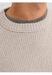 Ανδρικό  Πουλόβερ Πλεκτό Jorrib Knit Crew Neck  Jack & Jones 12241216 Μπεζ