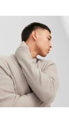 Ανδρικό  Πουλόβερ Πλεκτό Jorrib Knit Crew Neck  Jack & Jones 12241216 Μπεζ