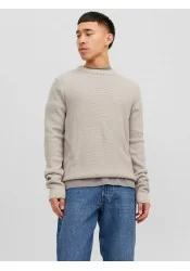 Ανδρικό Πουλόβερ Πλεκτό Jorrib Knit Crew Neck Jack & Jones 12241216 Μπεζ Ανδρικό Πουλόβερ Πλεκτό Jorrib Knit Crew Neck Jack & Jones 12241216 Μπεζ
