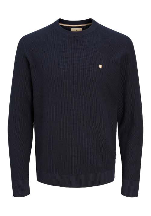 Ανδρικό Πλεκτό Βαμβακερό Jack & Jones JPRBlurony Knit Crew Neck 12259684 Maritime Blue