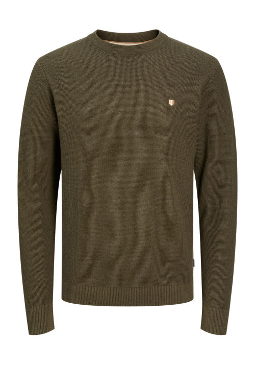 Ανδρικό Βαμβακερό Πλεκτό Jack & Jones JPRBlurony Knit Crew Neck 12259684 Olive Night