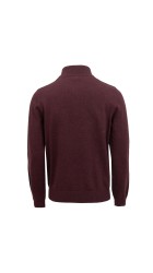 Ανδρικό Βαμβακερό Πλεκτό με Φερμουάρ Gnious 21-300187-8510  Mason Zip Μπορντό
