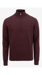 Ανδρικό Βαμβακερό Πλεκτό με Φερμουάρ Gnious 21-300187-8510  Mason Zip Μπορντό