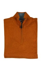 Aνδρικό Βαμβακερό Πλεκτό με Φερμουάρ Gnious 21-300187-3570  Πορτοκαλί