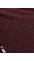 Ανδρικό Βαμβακερό Πλεκτό με Φερμουάρ Gnious 21-300187-8510  Mason Zip Μπορντό