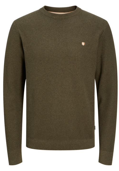 Ανδρικό Βαμβακερό Πλεκτό Jack & Jones JPRBlurony Knit Crew Neck 12259684 Olive Night