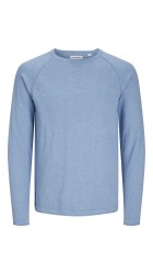Ανδρικό Πλεκτό Βαμβακερό Jack & Jones JJEBreeze Knit Crew Neck SN 12269654 Faded Denim Ανδρικό Πλεκτό Βαμβακερό Jack & Jones JJEBreeze Knit Crew Neck SN 12269654 Faded Denim