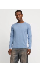 Ανδρικό Πλεκτό Βαμβακερό Jack & Jones JJEBreeze Knit Crew Neck SN 12269654 Faded Denim Ανδρικό Πλεκτό Βαμβακερό Jack & Jones JJEBreeze Knit Crew Neck SN 12269654 Faded Denim