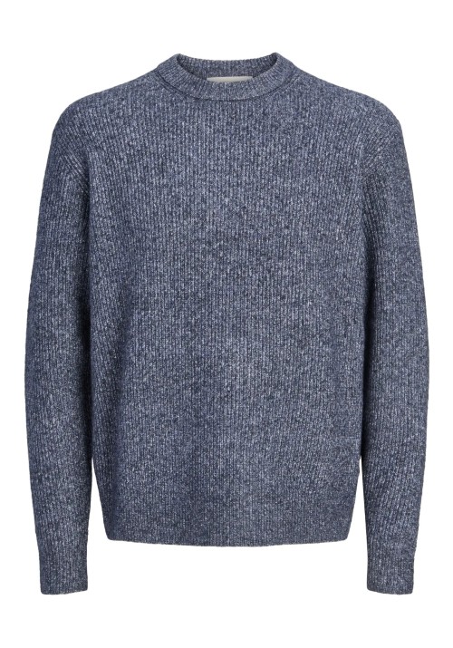 Ανδρικό Πουλόβερ Πλεκτό Jack & Jones Jorfredetiksberg Ollie Knit Crew Neck 12300465 Crown Blue Melange Ανδρικό Πουλόβερ Πλεκτό Jack & Jones Jorfredetiksberg Ollie Knit Crew Neck 12300465 Crown Blue Melange