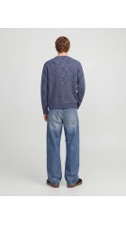 Ανδρικό Πουλόβερ Πλεκτό Jack & Jones Jorfredetiksberg Ollie Knit Crew Neck 12300465 Crown Blue Melange Ανδρικό Πουλόβερ Πλεκτό Jack & Jones Jorfredetiksberg Ollie Knit Crew Neck 12300465 Crown Blue Melange