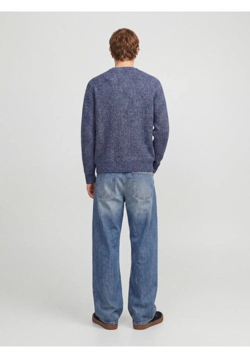 Ανδρικό Πουλόβερ Πλεκτό Jack & Jones Jorfredetiksberg Ollie Knit Crew Neck 12300465 Crown Blue Melange Ανδρικό Πουλόβερ Πλεκτό Jack & Jones Jorfredetiksberg Ollie Knit Crew Neck 12300465 Crown Blue Melange