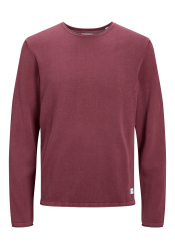 Ανδρικό Πλεκτό Βαμβακερό Jack & Jones JJEleo Knit Crew Neck Noos 12174001 Hawthorn Rose                                                             