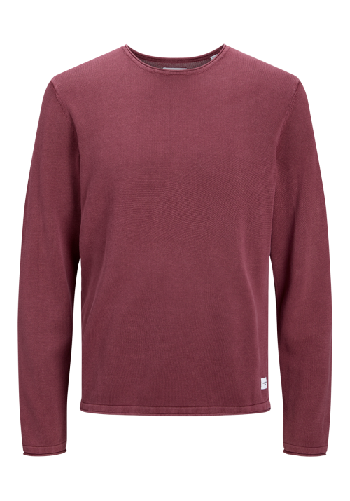 Ανδρικό Πλεκτό Βαμβακερό Jack & Jones JJEleo Knit Crew Neck Noos 12174001 Hawthorn Rose