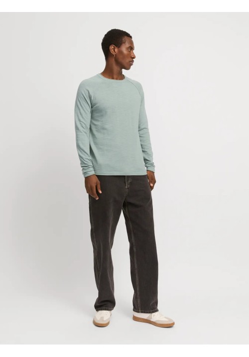 Ανδρικό Πλεκτό Βαμβακερό Jack & Jones JJebreeze Knit Crew Neck 12269654 Iceberg Green