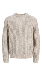 Ανδρικό Πουλόβερ Πλεκτό Jack & Jones JJJAxon Knit Crew Neck 12306928 Sea Salt Twisted Mulch Ανδρικό Πουλόβερ Πλεκτό Jack & Jones JJJAxon Knit Crew Neck 12306928 Sea Salt Twisted Mulch