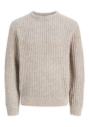 Ανδρικό Πουλόβερ Πλεκτό Jack & Jones JJJAxon Knit Crew Neck 12306928 Sea Salt Twisted Mulch Ανδρικό Πουλόβερ Πλεκτό Jack & Jones JJJAxon Knit Crew Neck 12306928 Sea Salt Twisted Mulch
