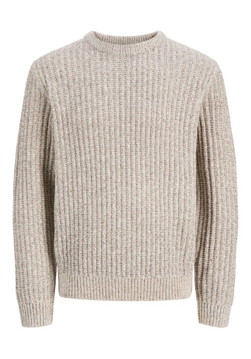 Ανδρικό Πουλόβερ Πλεκτό Jack & Jones JJJAxon Knit Crew Neck 12306928 Sea Salt Twisted Mulch Ανδρικό Πουλόβερ Πλεκτό Jack & Jones JJJAxon Knit Crew Neck 12306928 Sea Salt Twisted Mulch