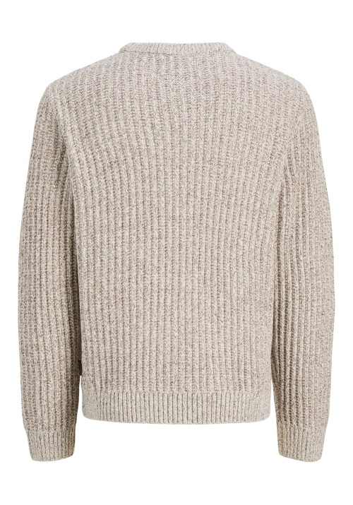 Ανδρικό Πουλόβερ Πλεκτό Jack & Jones JJJAxon Knit Crew Neck 12306928 Sea Salt Twisted Mulch Ανδρικό Πουλόβερ Πλεκτό Jack & Jones JJJAxon Knit Crew Neck 12306928 Sea Salt Twisted Mulch