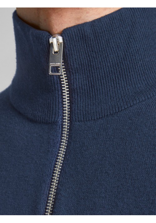 Ανδρικό Πουλόβερ Jack & Jones Knit Half Zip 12189339 Navy Μπλε