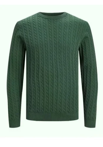 Ανδρική Μπλούζα Πλεκτή Μακρυμάνικη 12236266 Jack & Jones JJCarlson Knit Crew Neck Πράσινη