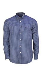 Ανδρικό Πουκάμισο Boston 1078-10 Καρό Μπλε