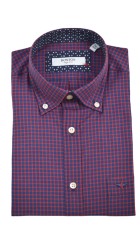 Ανδρικό Πουκάμισο Boston 1078-7 Καρό Κόκκινο