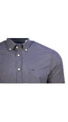 Ανδρικό Πουκάμισο Boston 1078-9 Καρό Μπλε