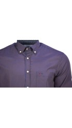 Ανδρικό Πουκάμισο Boston 1339-3 Καρό Μπλε