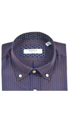 Ανδρικό Πουκάμισο Boston 1339-3 Καρό Μπλε