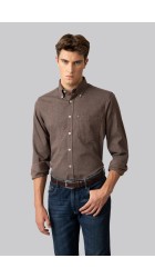 Ανδρικό Πουκάμισο Φανέλα Ascot Sport 15886-209-10 Καφέ