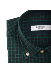 Ανδρικό Πουκάμισο Boston 202-3  Καρό Πράσινο