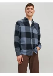 Ανδρικό Πουκάμισο Jack & Jones 12215467 Καρό Μπλε Ανδρικό Πουκάμισο Jack & Jones 12215467 Καρό Μπλε