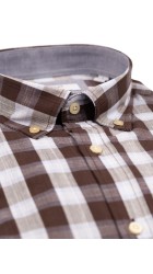 Ανδρικό Πουκάμισο Boston 500-1-1 Καφέ