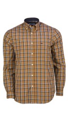 Ανδρικό Πουκάμισο Boston 60213-3 Καρό Καφέ Ανδρικό Πουκάμισο Boston 60213-3 Καρό Καφέ