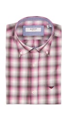 Ανδρικό Πουκάμισο Boston 607-1 Ροζ-Γκρι