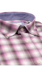 Ανδρικό Πουκάμισο Boston 607-1 Ροζ-Γκρι
