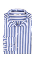 Ανδρικό Πουκάμισο Ριγέ Boston 607-4 Ασπρό