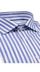 Ανδρικό Πουκάμισο Ριγέ Boston 607-4 Ασπρό