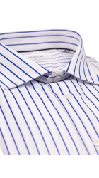 Ανδρικό Πουκάμισο Ριγέ Boston 607-5 Ασπρό