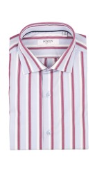 Ανδρικό Πουκάμισο Ριγέ Boston 608-2 Γαλάζιο