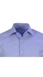 Ανδρικό Πουκάμισο Ριγέ Boston 201-3 Γαλάζιο