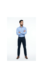 Ανδρικό Πουκάμισο Boston 9502-455.5 Γαλάζιο