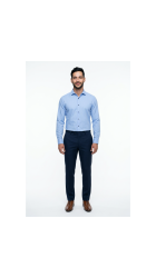 Ανδρικό Πουκάμισο Boston 9502-455.5 Γαλάζιο