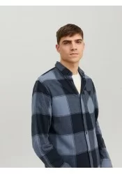 Ανδρικό Πουκάμισο Jack & Jones 12215467 Καρό Μπλε Ανδρικό Πουκάμισο Jack & Jones 12215467 Καρό Μπλε