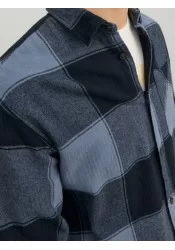 Ανδρικό Πουκάμισο Jack & Jones 12215467 Καρό Μπλε Ανδρικό Πουκάμισο Jack & Jones 12215467 Καρό Μπλε