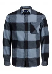 Ανδρικό Πουκάμισο Jack & Jones 12215467 Καρό Μπλε Ανδρικό Πουκάμισο Jack & Jones 12215467 Καρό Μπλε