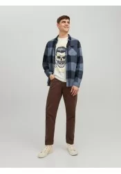 Ανδρικό Πουκάμισο Jack & Jones 12215467 Καρό Μπλε Ανδρικό Πουκάμισο Jack & Jones 12215467 Καρό Μπλε